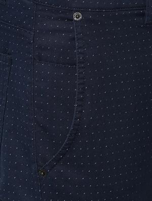 navy blue printed chinos - 16897605 - Standard Image - 5