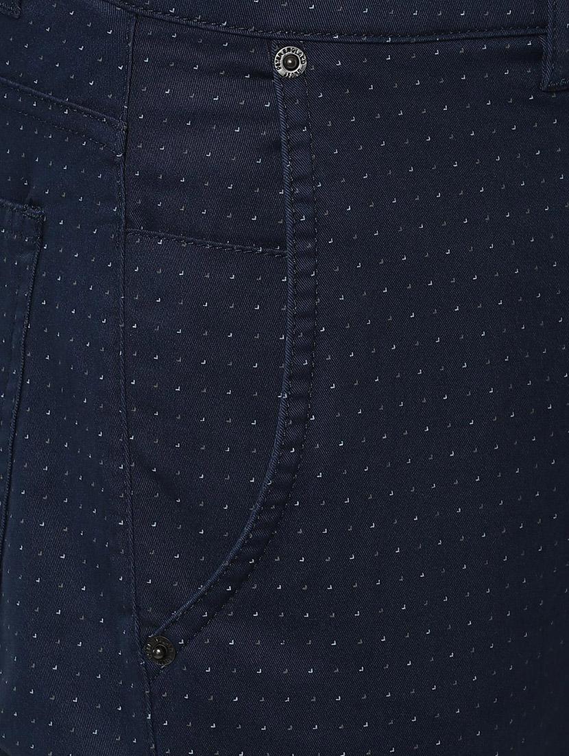 navy blue printed chinos - 16897605 - Zoom Image - 5