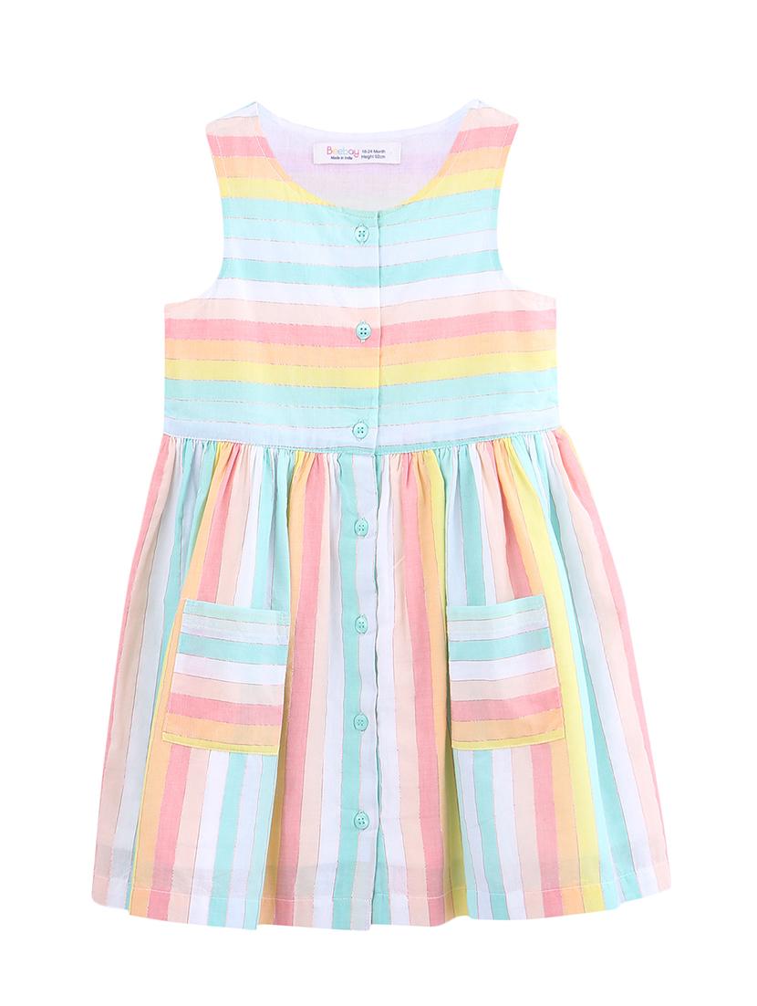 multi colored cotton frock - 16897913 - Zoom Image - 1