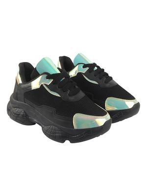 black lace-up sports shoes - 16900062 - Standard Image - 2