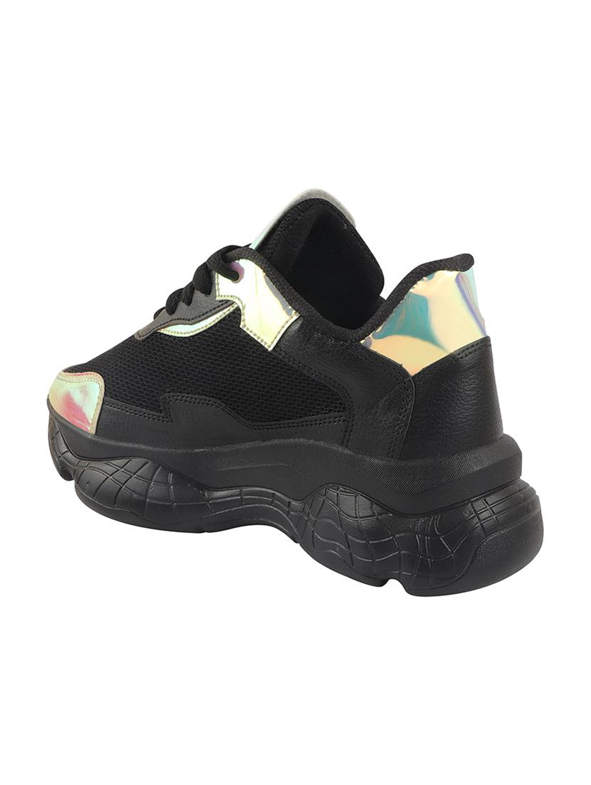 black lace-up sports shoes - 16900062 - Zoom Image - 3