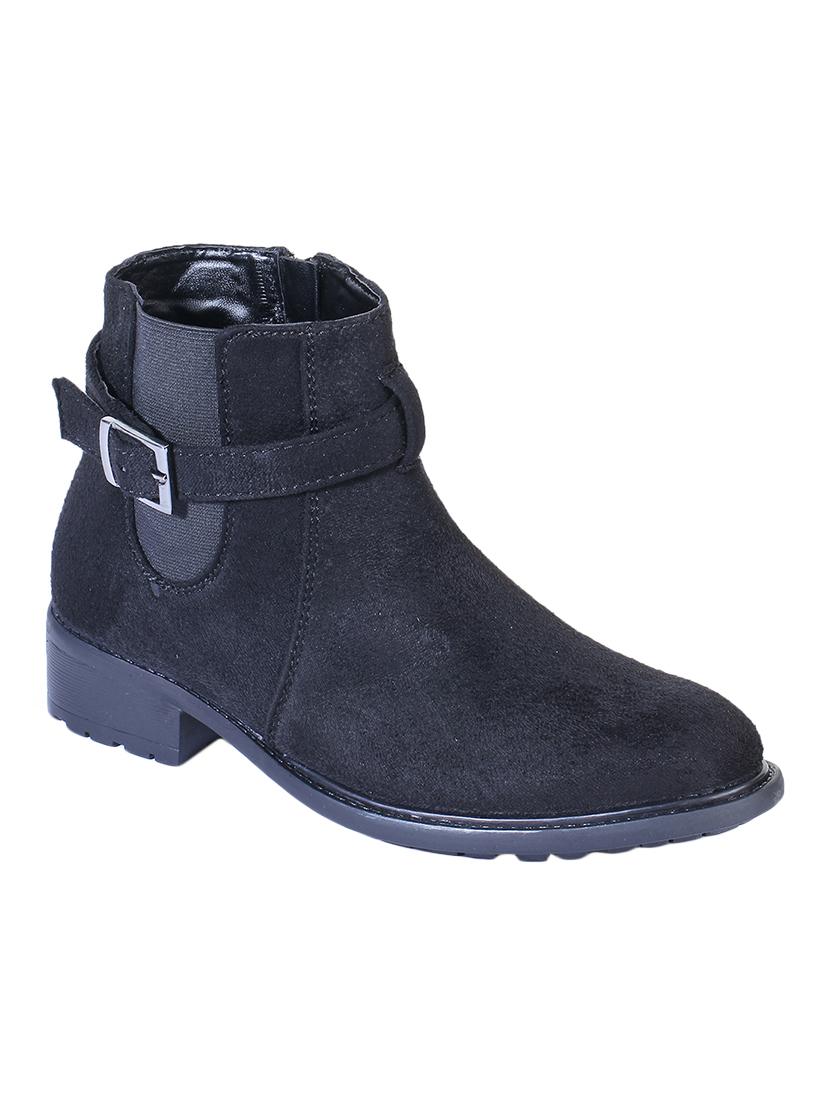 black suede ankle boots - 16900095 - Zoom Image - 1