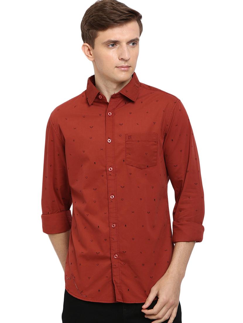 red printed casual shirt - 16900188 - Zoom Image - 1