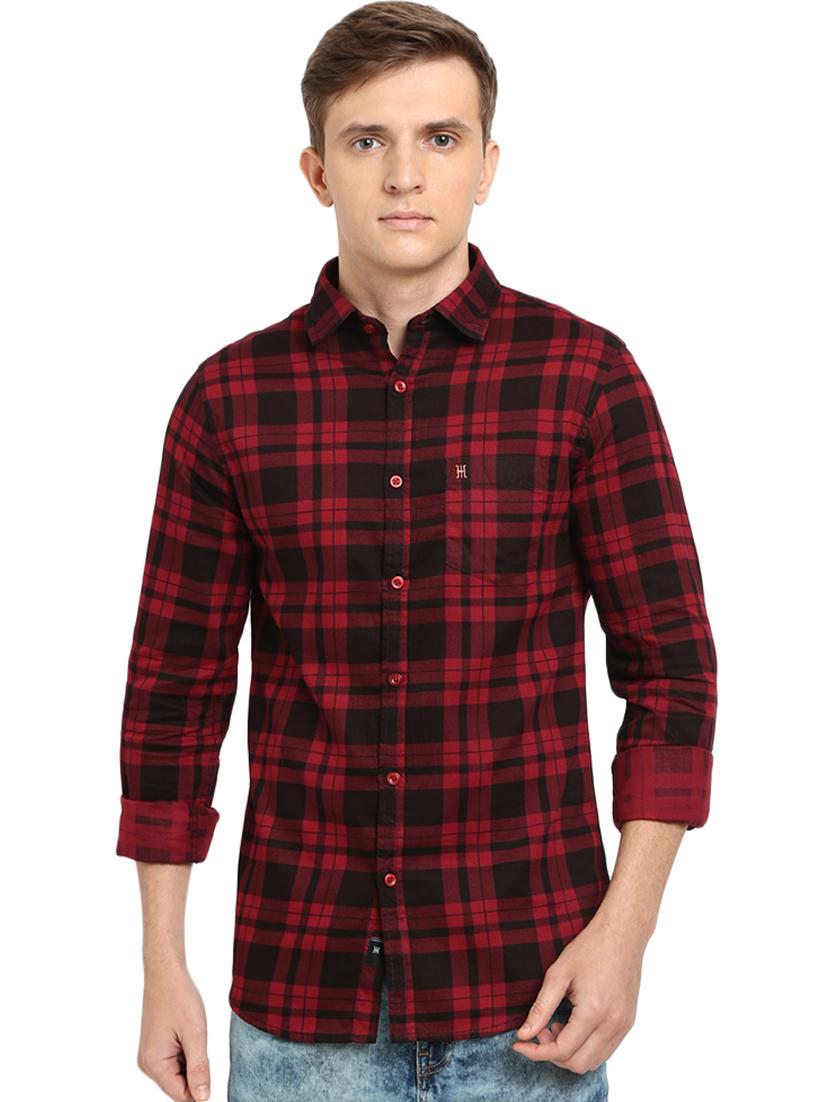 red checkered casual shirt - 16900193 - Zoom Image - 1