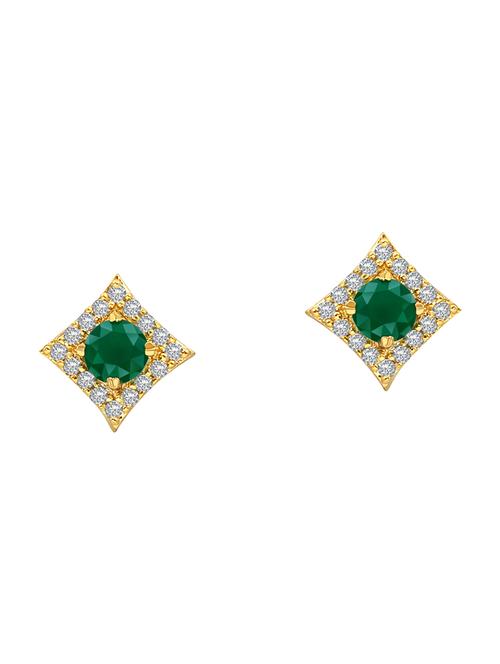 green zinc studs earring - 16900539 - Standard Image - 1