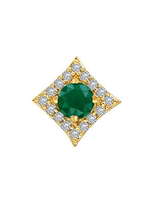 green zinc studs earring - 16900539 - Standard Image - 2