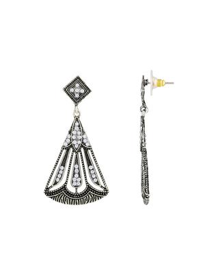 black brass drop earring - 16900695 - Standard Image - 2