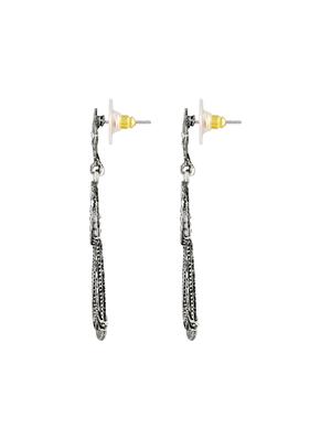 black brass drop earring - 16900695 - Standard Image - 3