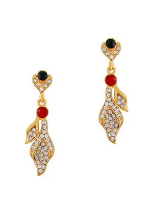 gold brass necklace and earring - 16900946 - Standard Image - 3