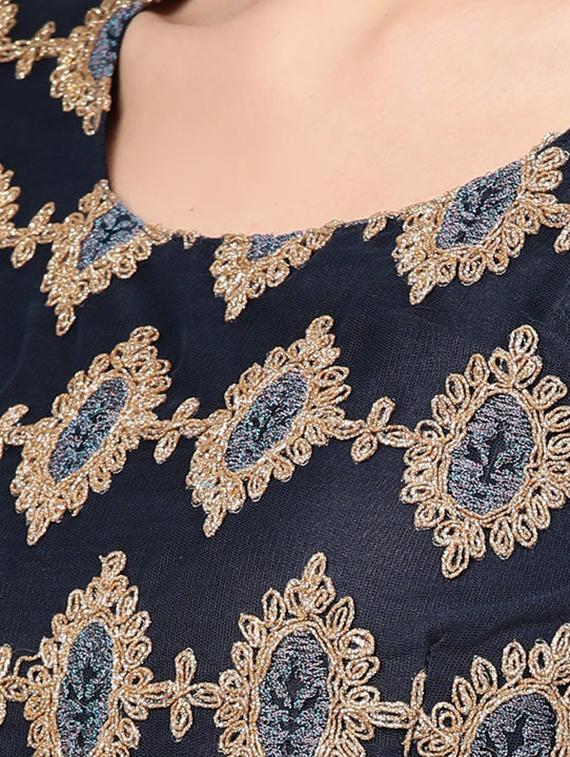 embroidered net a-line gown - 16901165 - Zoom Image - 4