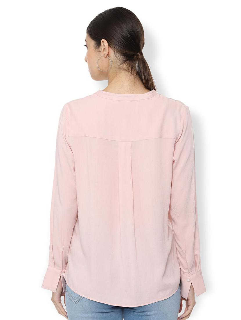 long sleeved mandarin neck shirt - 16901822 - Zoom Image - 2
