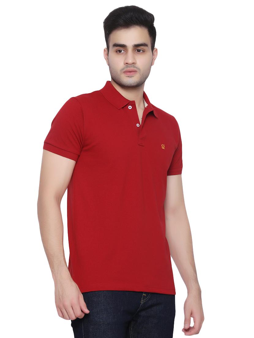 red solid polo t-shirt - 16901867 - Zoom Image - 2
