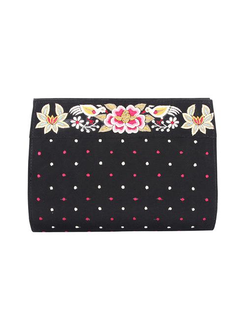 black silk ethnic clutch - 16902126 - Standard Image - 1