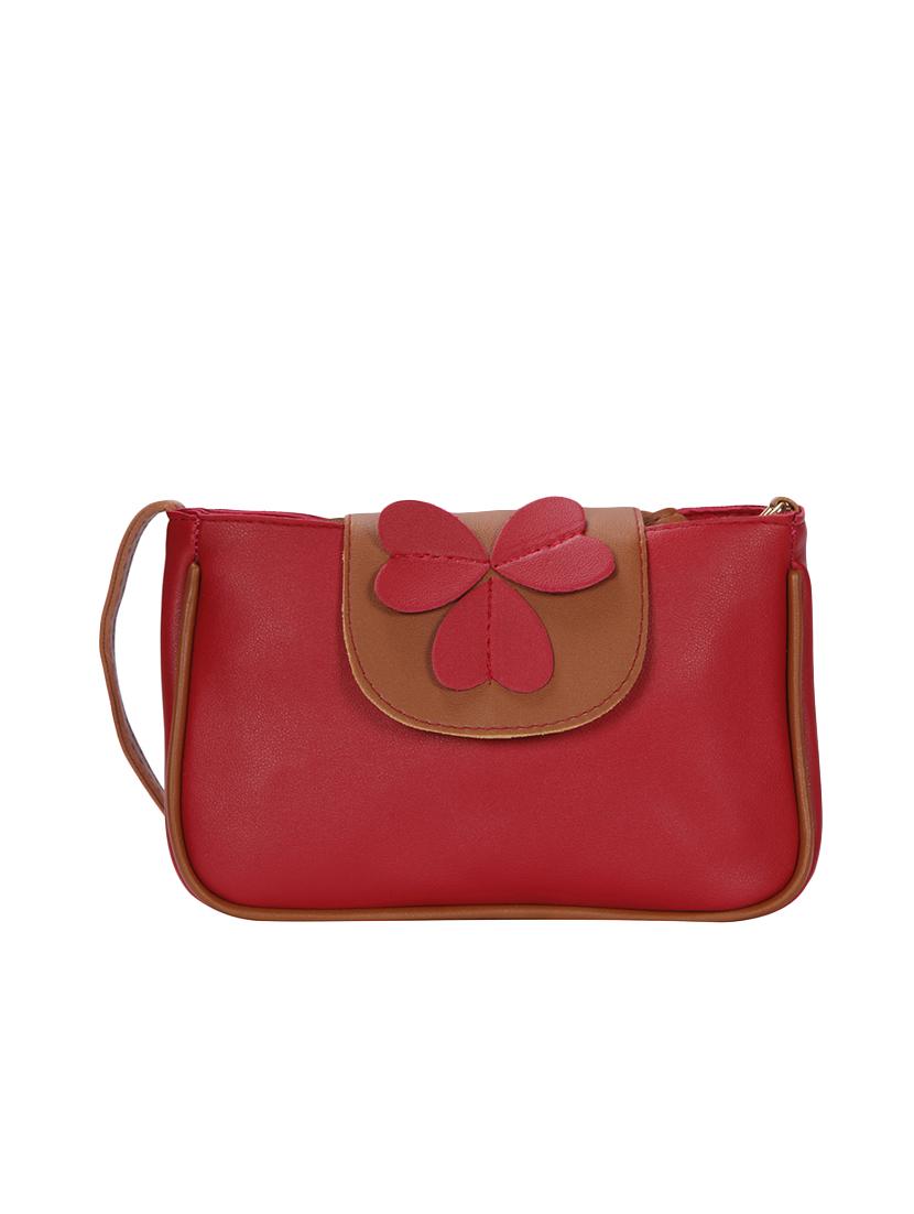 red leatherette (pu) regular sling bag - 16902208 - Zoom Image - 1