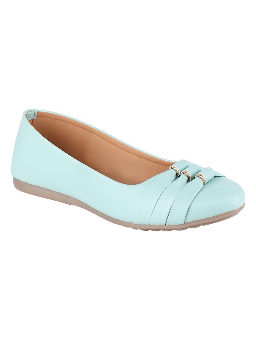 green synthetic slip on ballerina - 16902431 - Zoom Image - 1