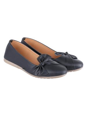 black synthetic slip on ballerina - 16902432 - Standard Image - 3