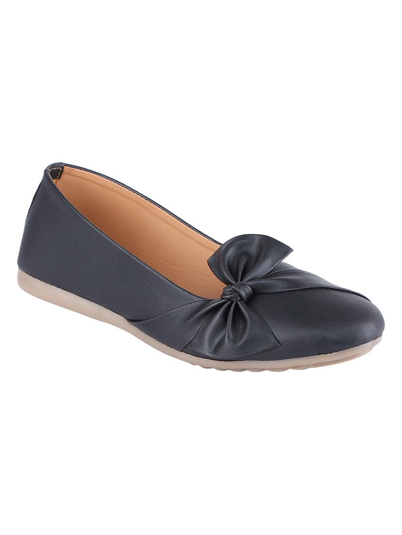black synthetic slip on ballerina - 16902432 - Zoom Image - 1