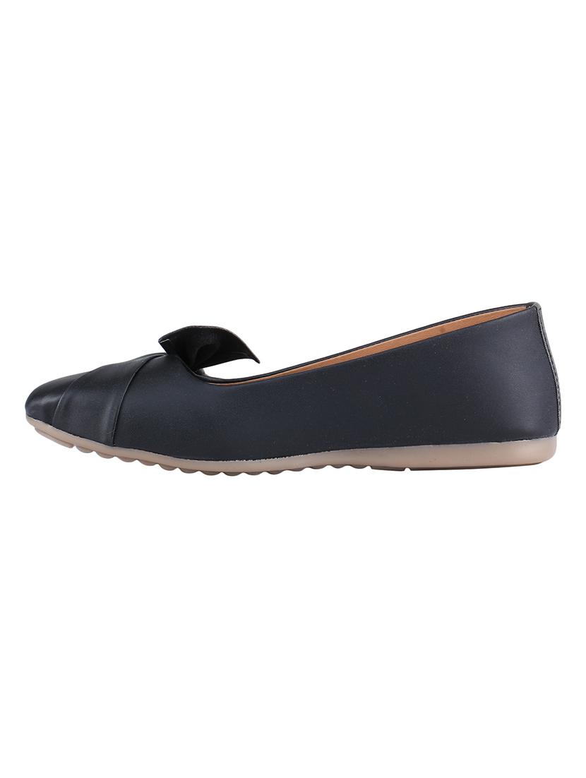black synthetic slip on ballerina - 16902432 - Zoom Image - 2