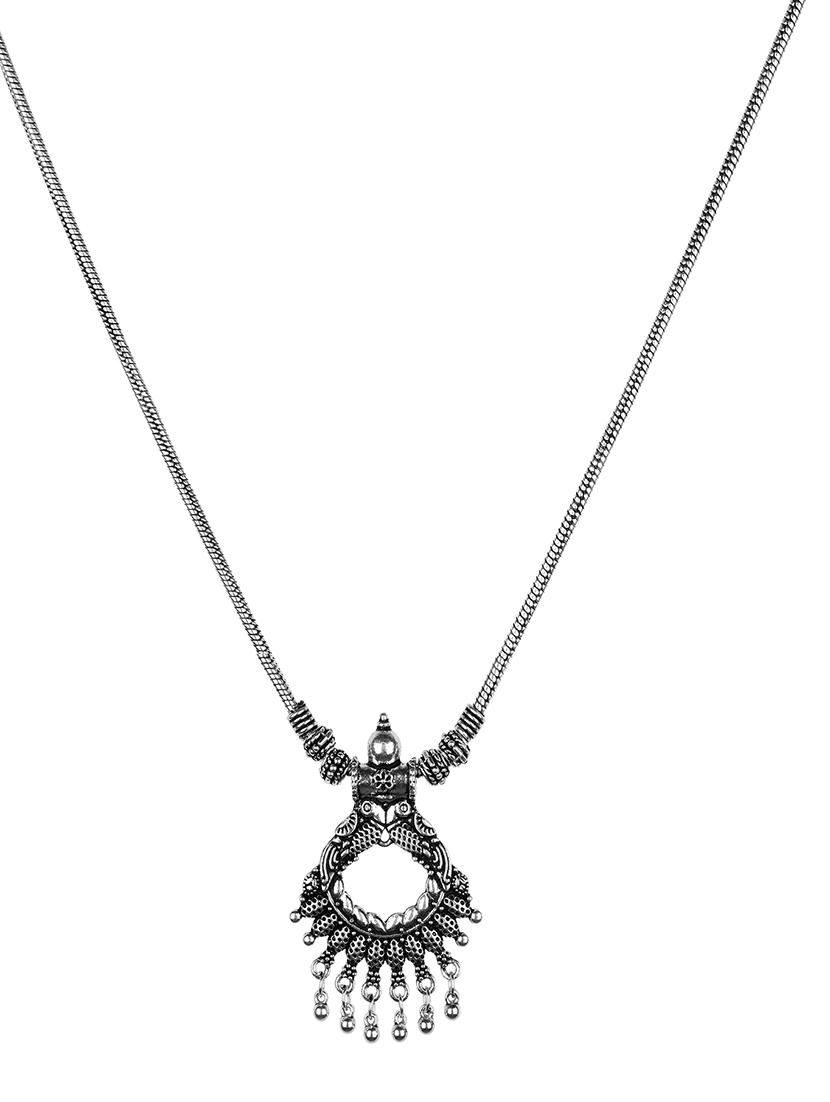 silver oxidized tribal necklace - 16902492 - Zoom Image - 1