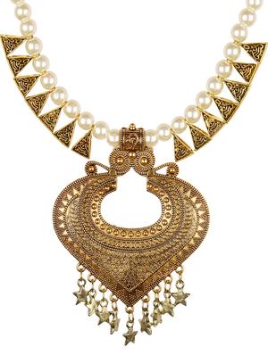 gold oxidized tribal necklace - 16902580 - Standard Image - 2