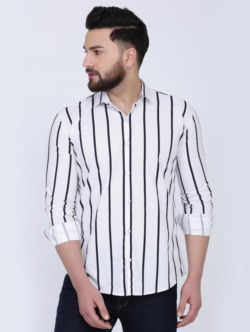 white striped casual shirt - 16903468 - Very Small Image - 1