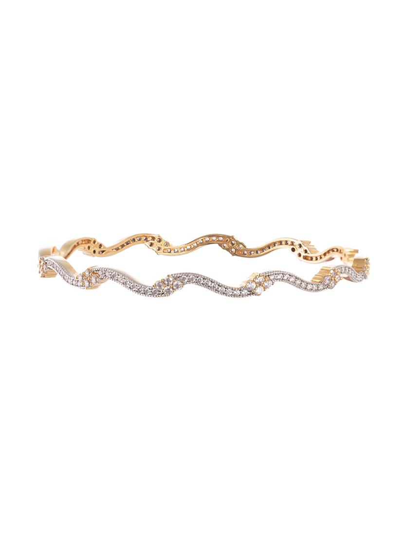 gold white tone brass bangle - 16903731 - Zoom Image - 1