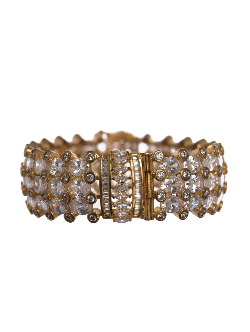 white gold tone brass bangle - 16903813 - Zoom Image - 1
