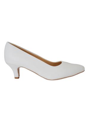 white slip on pumps - 16903948 - Standard Image - 2
