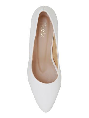 white slip on pumps - 16903948 - Standard Image - 4