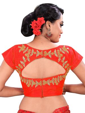 self design embroidered blouse - 16904362 - Standard Image - 3