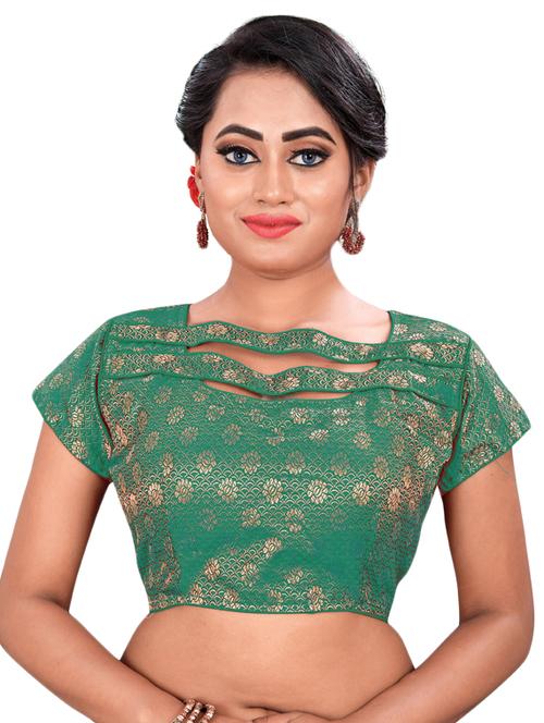 self design brocade blouse - 16904446 - Very Small Image - 1