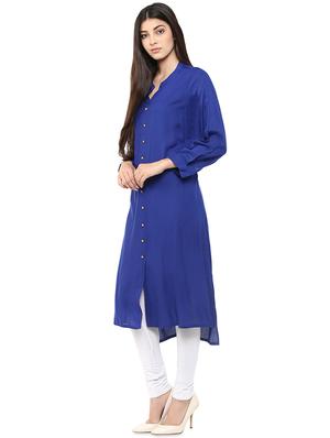 solid high low kurta - 16904604 - Standard Image - 2