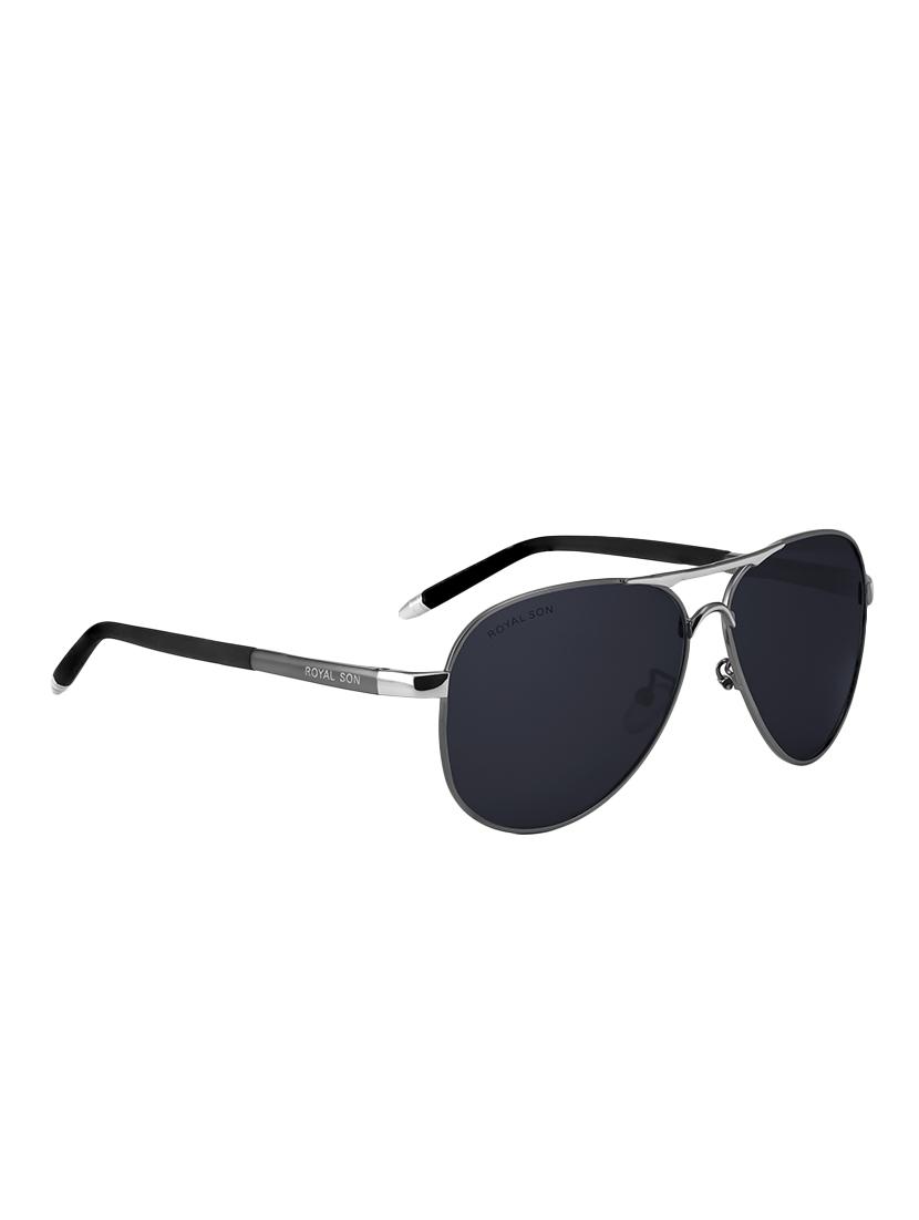 royal son hd vision polarized classic retro aviator mens unisex sunglasses -black - 16904691 - Zoom Image - 2