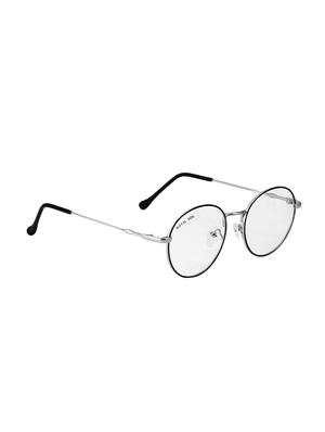 royal son full rim metal round anti-reflection eyeglasses frame - silver - 16904697 - Standard Image - 2