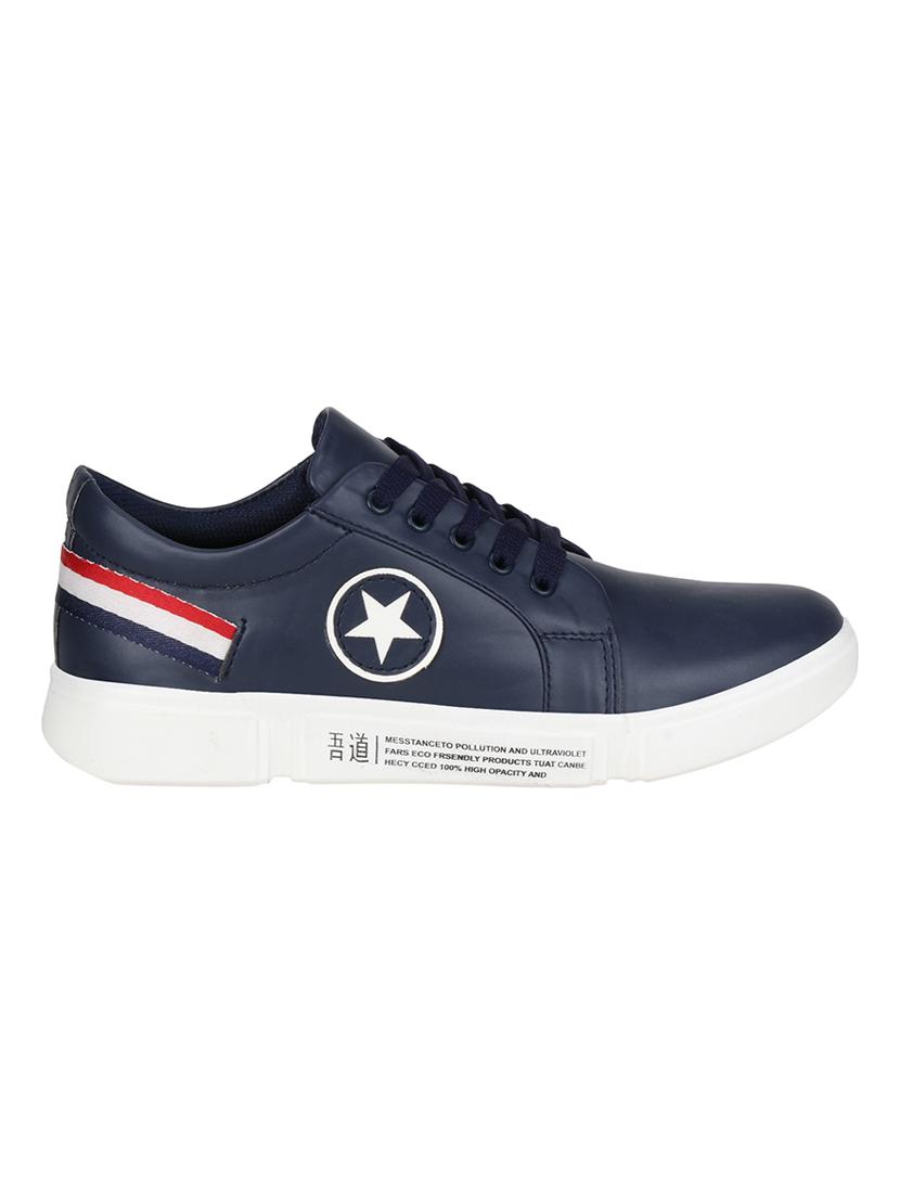 navy lace up sneakers - 16904701 - Zoom Image - 2