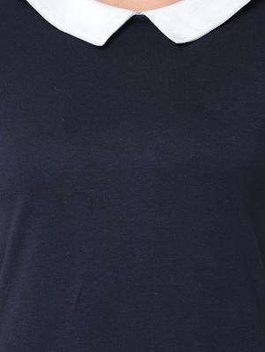 contrast detail peter pan collar bodycon dress - 16904860 - Standard Image - 4