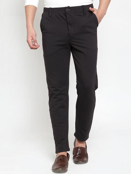 black solid chinos - 16905728 - Very Small Image - 1