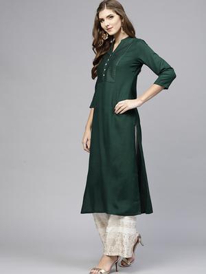 tonal embroidered straight kurta - 16906417 - Standard Image - 2