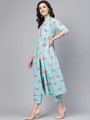 floral kurta pant set - 16906917 - Standard Image - 2