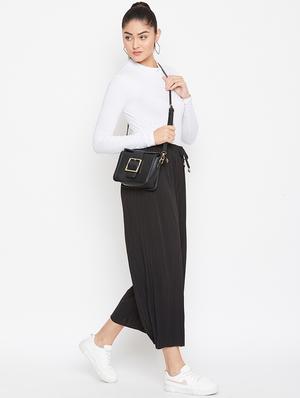 drawstring waist flared palazzo - 16906968 - Standard Image - 4