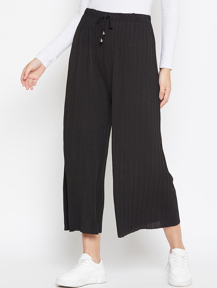 drawstring waist flared palazzo - 16906968 - Zoom Image - 2