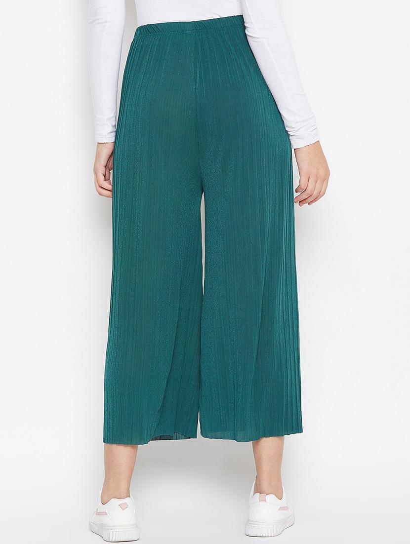 drawstring waist flared palazzo - 16906972 - Zoom Image - 3