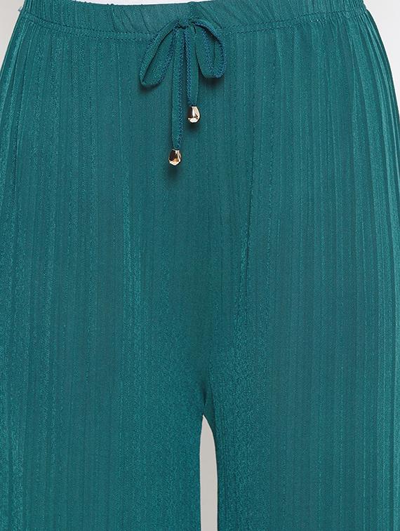 drawstring waist flared palazzo - 16906972 - Zoom Image - 5