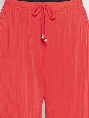drawstring waist flared palazzo - 16906973 - Standard Image - 5