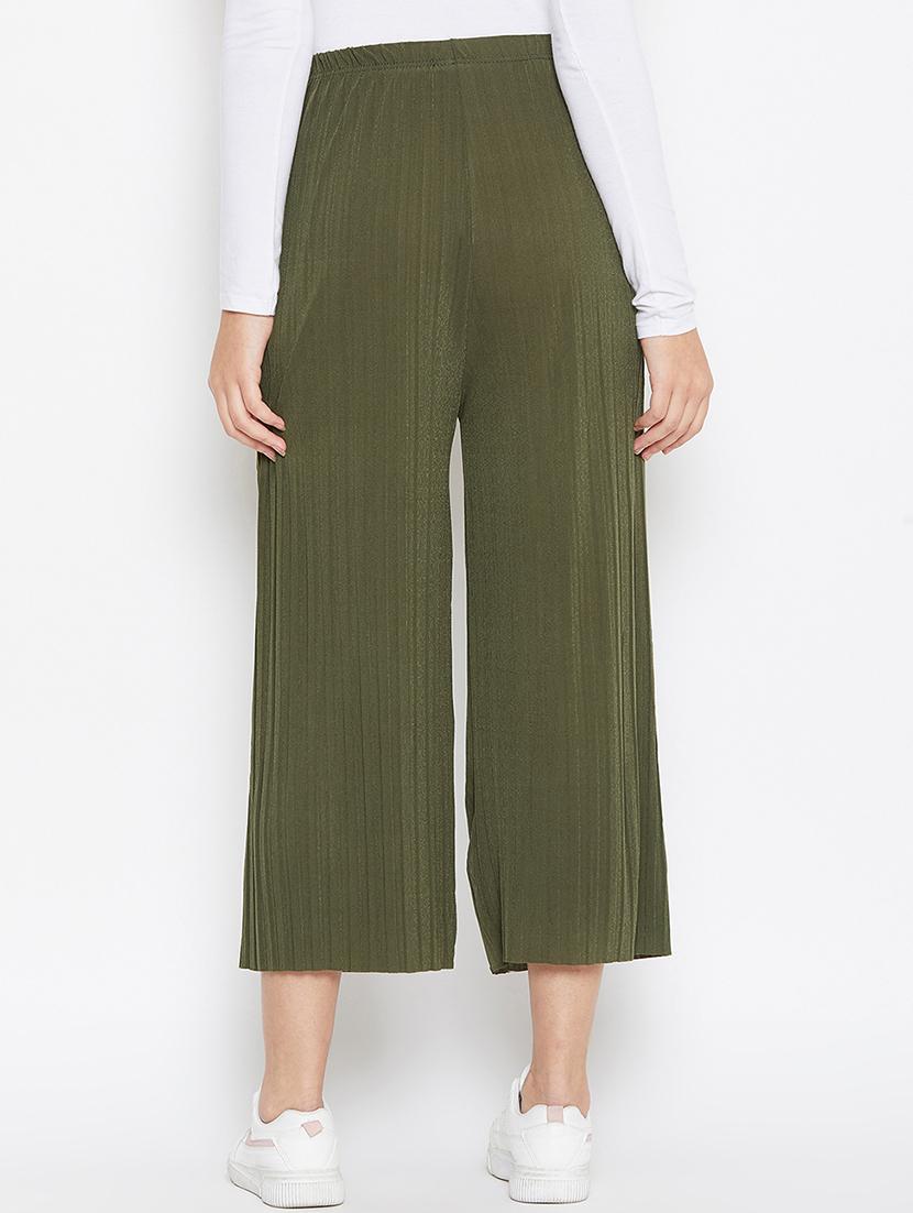 drawstring waist flared palazzo - 16906976 - Zoom Image - 3