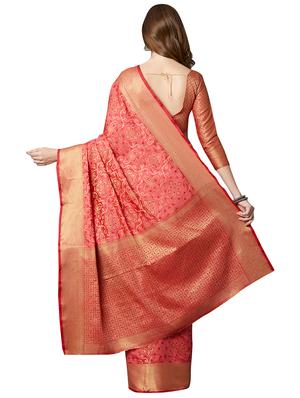 self design kanjivaram saree with blouse - 16906983 - Standard Image - 2