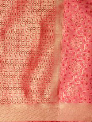 self design kanjivaram saree with blouse - 16906983 - Standard Image - 4