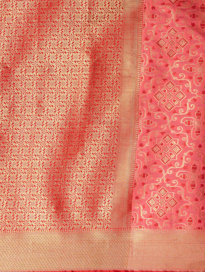 self design kanjivaram saree with blouse - 16906983 - Zoom Image - 4