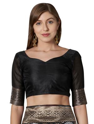 paisley kanjivaram saree with blouse - 16907019 - Standard Image - 3