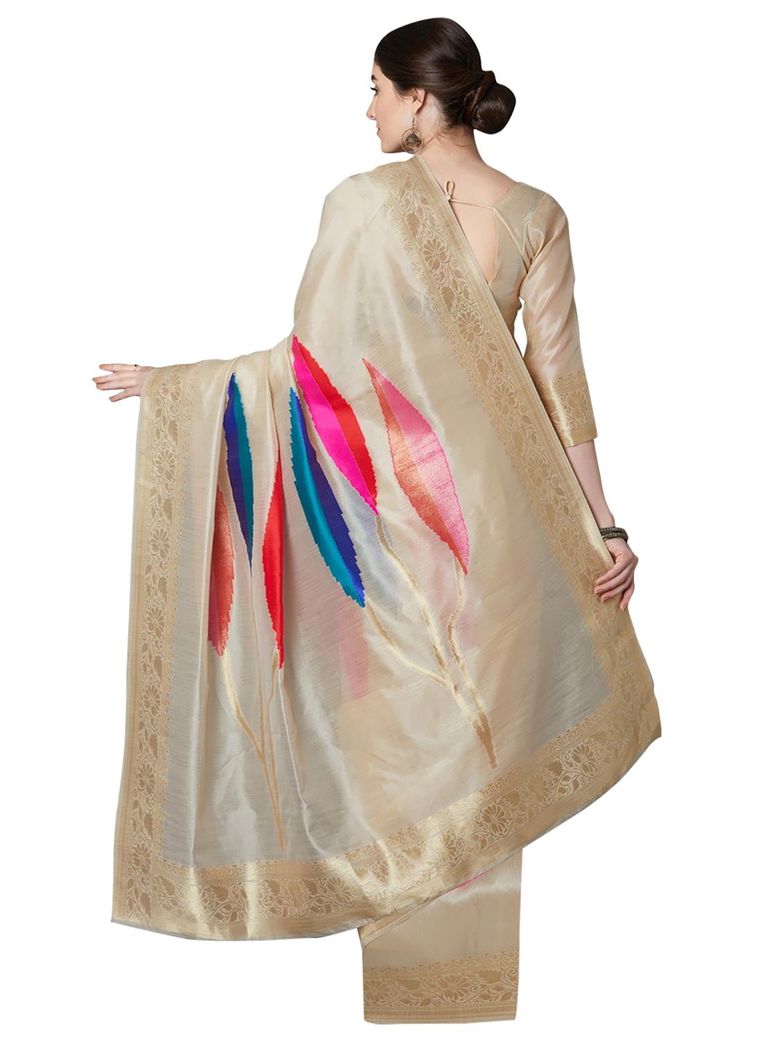 self design kanjivaram saree with blouse - 16907034 - Zoom Image - 2